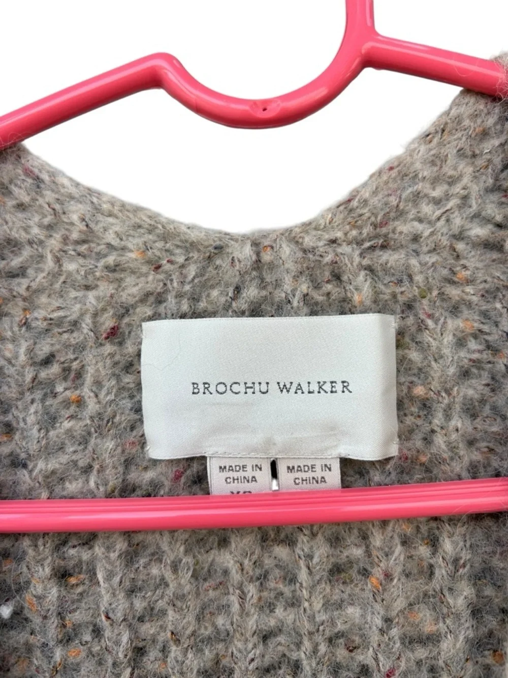 Brochu Walker Baby Alpaca and Wool Noor Cadigan Sweater - Size XS - Beige